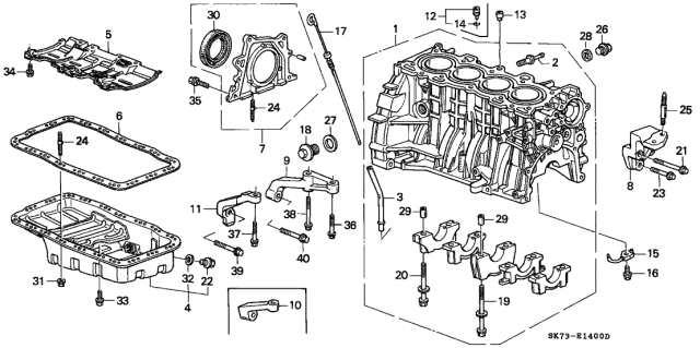 1992 Acura Integra Bolt, Sealing (16X9.5) Diagram for 90084-657-000