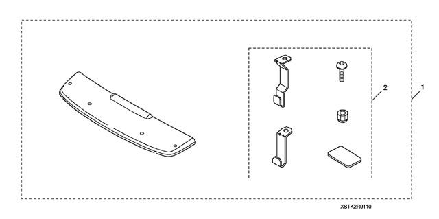 2012 Acura RDX Moonroof Visor Diagram