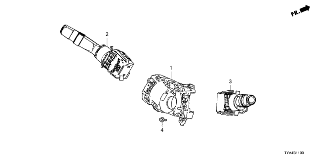 2022 Acura MDX Switch Assembly , Wiper Diagram for 35256-TYA-L81