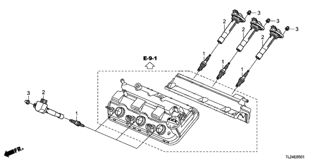 2010 Acura TSX Plug Hole Coil - Plug (V6) Diagram