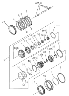 1998 Acura SLX Cam, Overdrive Roller Clutch Diagram for 8-08634-038-0