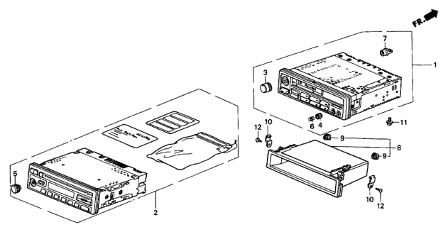 1994 Acura Integra 3 Door GS-R KA 5MT Auto Radio Diagram