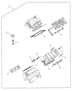 1998 Acura SLX Cylinder Head Gasket Kit Diagram