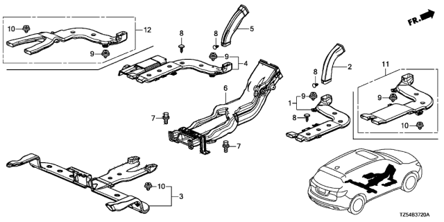 2017 Acura MDX 5 Door ADV (ENT/E.LIBERTY) KA 9AT Duct Diagram