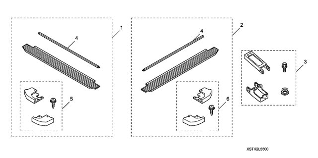 2007 Acura RDX Sport Running Board Diagram