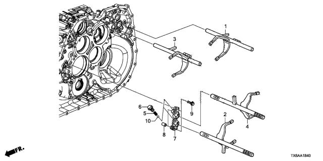 2020 Acura ILX AT Shift Fork Diagram