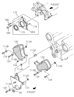 1998 Acura SLX Cover, Passenger Side Timing (Upper) Diagram for 8-97131-883-2