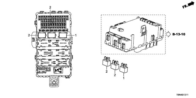 2018 Acura NSX Control Unit - Cabin Diagram 2