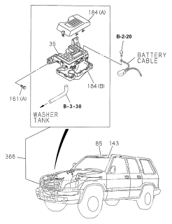 1999 Acura SLX 4 Door 4LS (PREMIUM) KL 4AT Wire Harness (Engine) Diagram 1