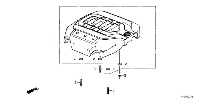 2020 Acura RLX Engine Cover Diagram