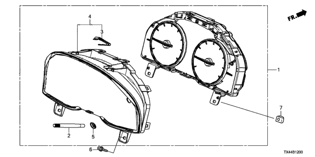 2016 Acura RDX Meter (Denso) Diagram