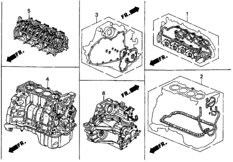 1999 Acura CL Gasket Kit - Engine Assy. - Transmission Assy. Diagram
