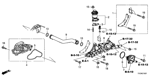 2019 Acura RLX Passage Component , Water Diagram for 19410-R9P-A10