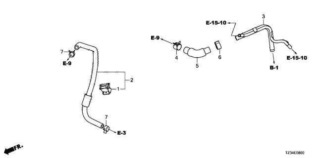 2019 Acura TLX Breather Tube Diagram