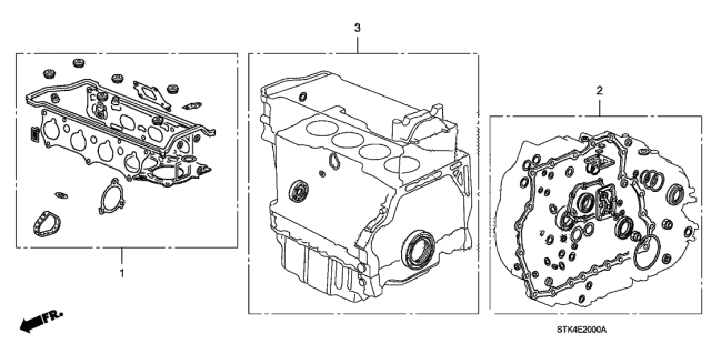 2007 Acura RDX Gasket Kit Diagram