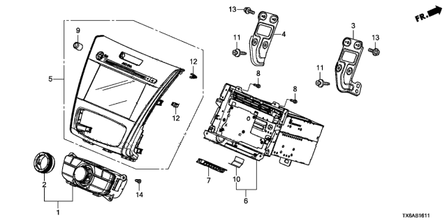 2021 Acura ILX Switch Assembly , Multi Jog Diagram for 39050-TX6-A71