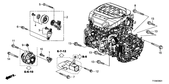 2019 Acura RLX 4 Door TECH KA XAT Auto Tensioner Diagram