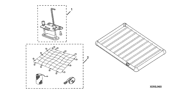 2010 Acura RDX 5 Door RDX KA 5AT Luggage Basket Diagram