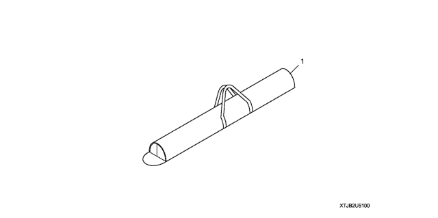 2021 Acura RDX Crossbars Storage Bag Diagram