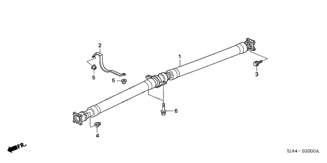 2011 Acura RL Propeller Shaft Diagram