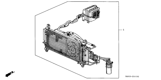1992 Acura Integra 4 Door RS KA 4AT Kit Diagram
