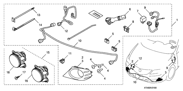 2016 Acura ILX Foglights Diagram