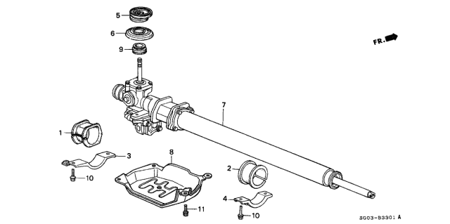 1987 Acura Legend P.S. Gear Box Diagram