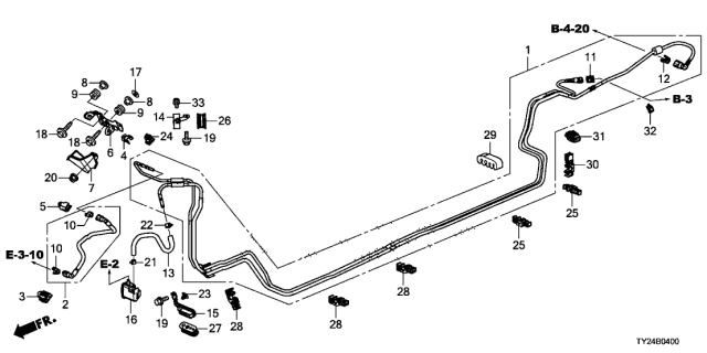 2017 Acura RLX Purge Joint Diagram for 36166-5G0-A01