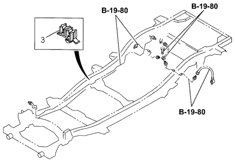 1997 Acura SLX Oil Piping Clips Diagram 2