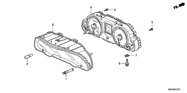 2008 Acura TSX Meter Components Diagram