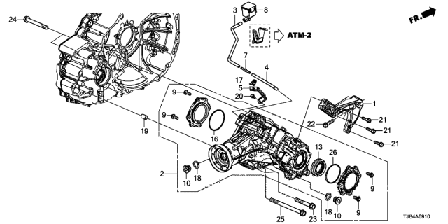 2020 Acura RDX AT Power Take Off Unit Diagram