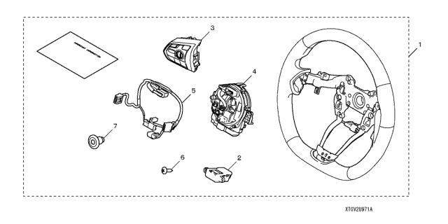 2021 Acura TLX 4 Door BASE KA XAT Heated Steering Wheel Diagram