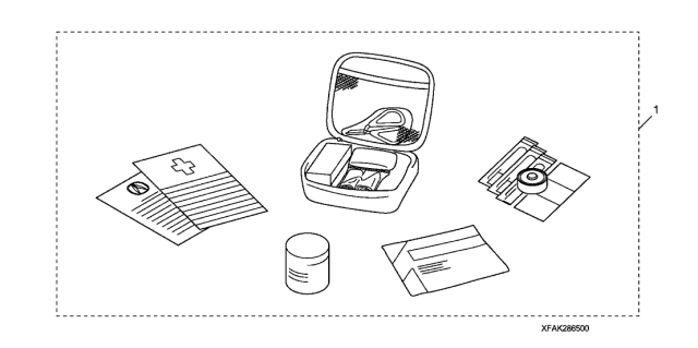 2019 Acura RLX 4 Door ADV (SH-AWD (HYBRID)) KA DCT First Aid Kit Diagram