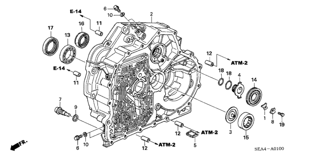 2006 Acura TSX Plate, Bearing Setting Diagram for 21101-RCL-A00