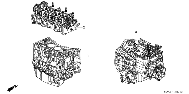 2005 Acura TSX Transmission Assembly Diagram for 20021-RCV-A00