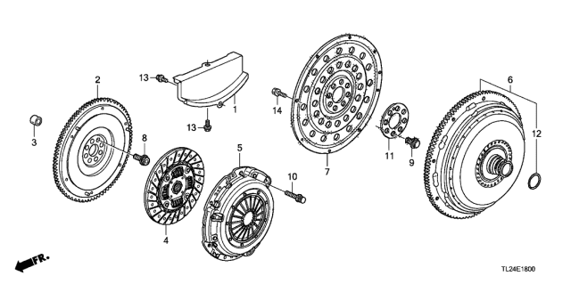 2009 Acura TSX Friction Disk Diagram for 22200-R40-003