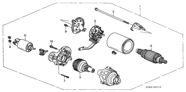 2000 Acura TL Starter Motor (MITSUBA) Diagram