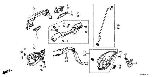 2021 Acura TLX Cover, Left Rear Pb92P Diagram for 72687-TGV-A71ZD