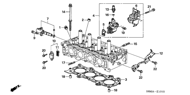 2006 Acura RSX 3 Door BASE KA 5MT VTC Oil Control Valve Diagram