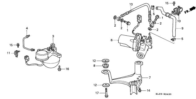 1991 Acura NSX A.L.B. Accumulator Diagram