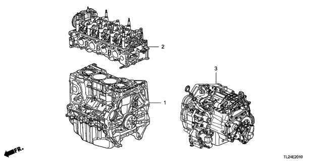 2009 Acura TSX Transmission Assembly Diagram for 20011-RM5-B30