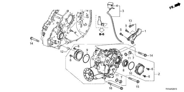 2022 Acura MDX AT Power Take Off Unit Diagram