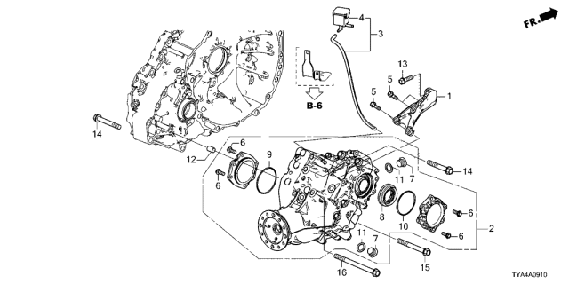 2022 Acura MDX Tube, PTU Breather Diagram for 29410-61D-000