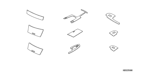 2006 Acura TSX Trim Set, Wood Diagram for 08Z03-SEC-220