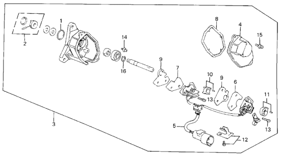 1986 Acura Integra Magnet A Diagram for 37844-PD1-003