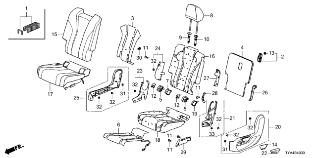 2022 Acura MDX Cover Ob Pivot Inner Diagram for 81763-TYA-A21