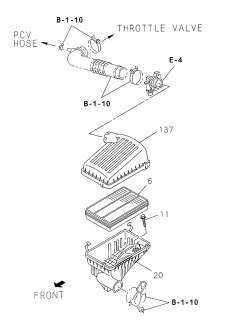 1999 Acura SLX Air Cleaner Diagram