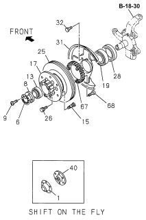 1996 Acura SLX 4 Door 4LS (PREMIUM) KA 4AT Front Hub - Rotor Diagram
