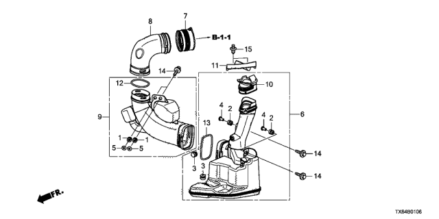 2015 Acura ILX Cover Assembly, Air In. Diagram for 17256-R9B-A00