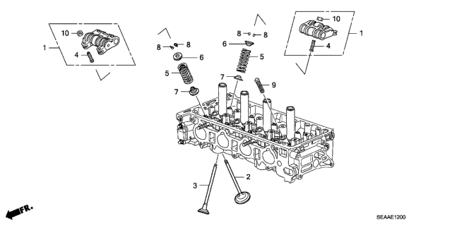 2008 Acura TSX Intake Valve Diagram for 14711-RBB-A00